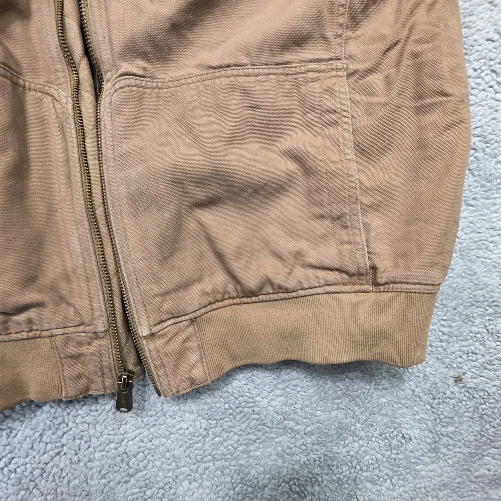 Duluth Trading Co Vintage Hooded Canvas Chore Work Jacket Flannel Lined Size 2XL